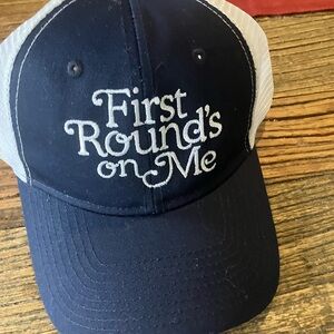 First rounds on me strapback adjustable ball cap golf netted adult size OSFA